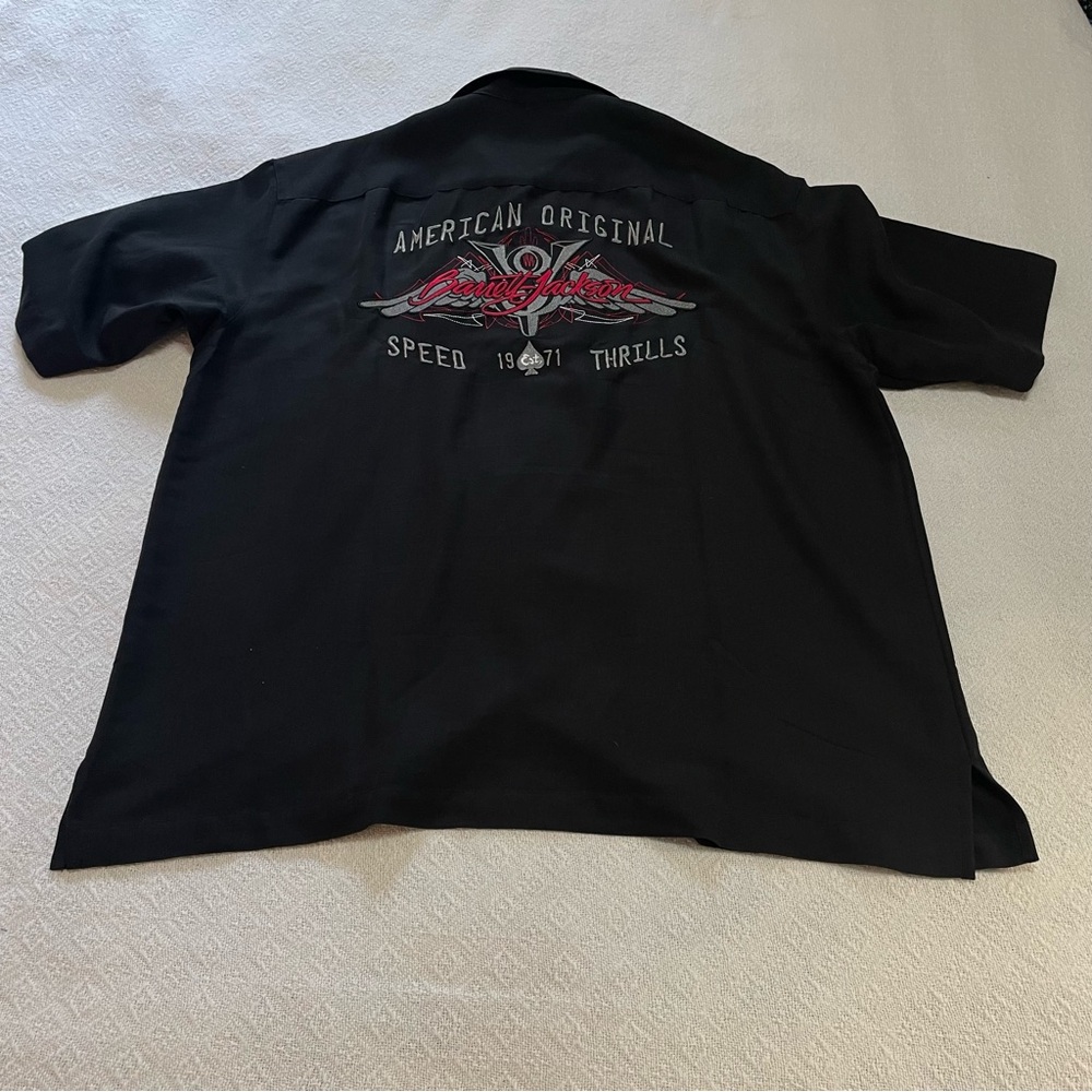 Classic Barrett‎ Jackson Black Men's Button Down Shirt Size Large~ Casual Wear